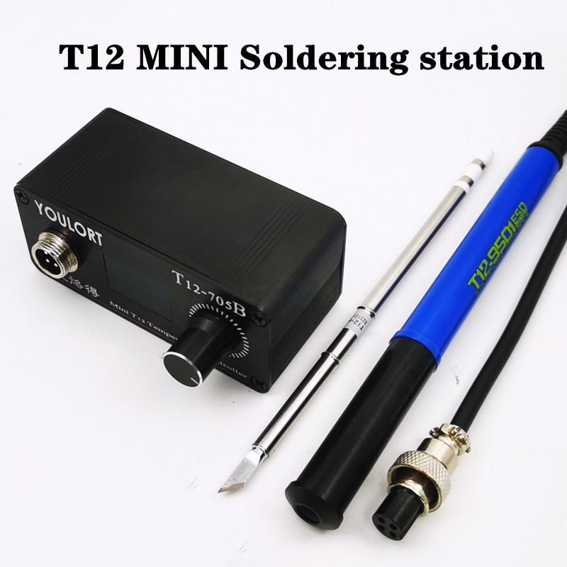 Паяльная станция MINI T12-705B – обзор и цена Soldering Station T12 Oled